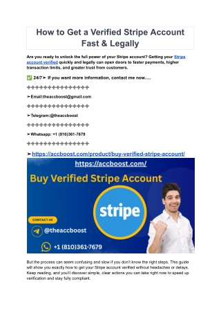 How to Get a Verified Stripe Account Fast & Legally