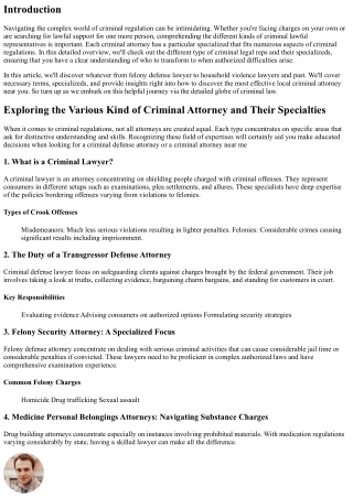 Exploring the Different Types of Criminal Lawyers and Their Specialties