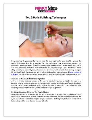 Top 5 Body Polishing Techniques- Best Methods for Glowing Skin
