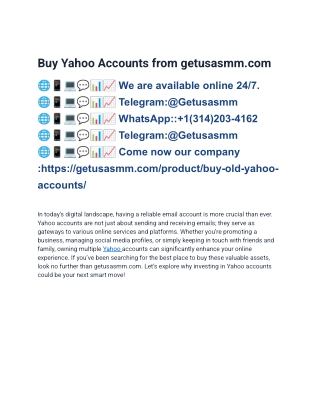 The 15 Sites Guide to Buying Old Yahoo Accounts... - Copy
