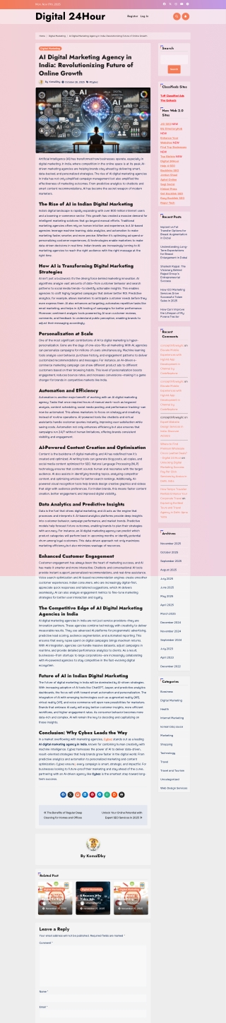 AI Digital Marketing Agency in India: Revolutionizing Future of Online Growth