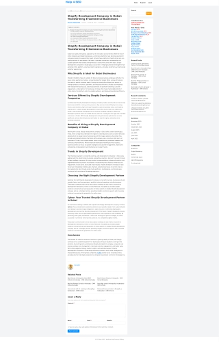 Shopify Development Company in Dubai