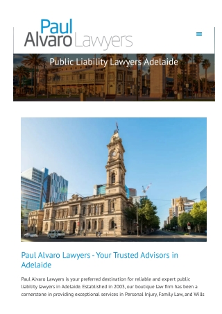 Public Liability Lawyers Adelaide