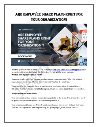 Are Employee Share Plans Right for Your Organization?