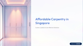 Affordable Carpentry Singapore | Trusted Custom Solutions