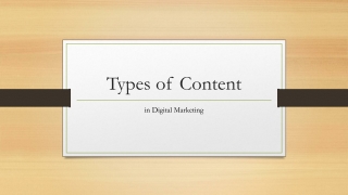 Types of Content