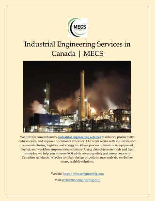 Industrial Engineering Services in Canada | MECS
