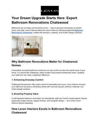 Your Dream Upgrade Starts Here_ Expert Bathroom Renovations Chatswood