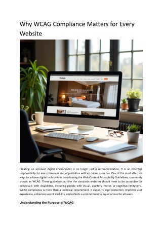 Why WCAG Compliance Matters for Every Website