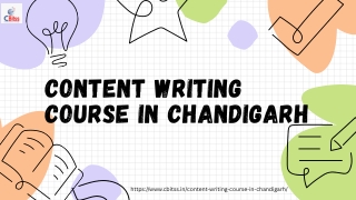Content Writing Course in Chandigarh for Career-Focused Learning