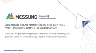 Advanced Solar Monitoring and Control with Messung XMPRO 10 Automation