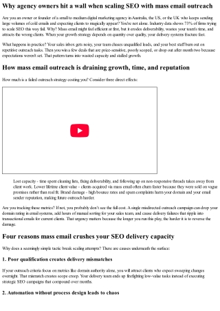 How to Scale SEO Service Delivery Without Relying on Mass Email Outreach