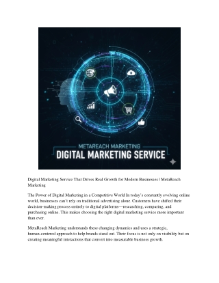 Digital Marketing Service | Grow Your Business with MetaReach Marketing