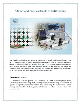 A Short and Practical Guide to EMC Testing