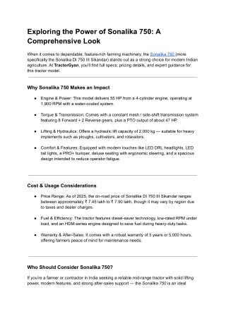 Sonalika 750