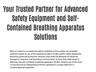 self-contained breathing apparatus