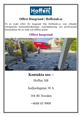Offert Husgrund  Hoffenab.se