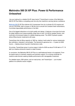 Mahindra 585