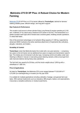 Mahindra 275