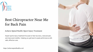 Best Chiropractor near me for back pain