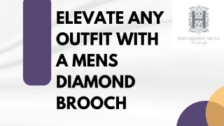 Elevate Any Outfit With A Mens Diamond Brooch