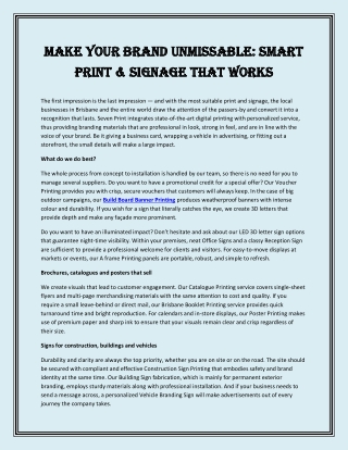 Make Your Brand Unmissable Smart Print & Signage That Works