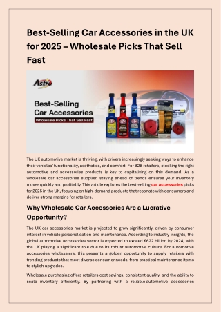 Top Car Accessories UK Retailers Should Stock in 2025