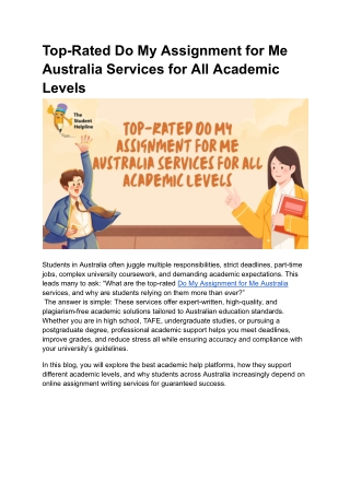 Top-Rated Do My Assignment for Me Australia Services for All Academic Levels (1)