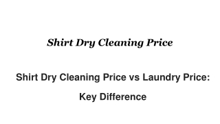 Shirt Dry Cleaning Price for Designer & Premium Shirts