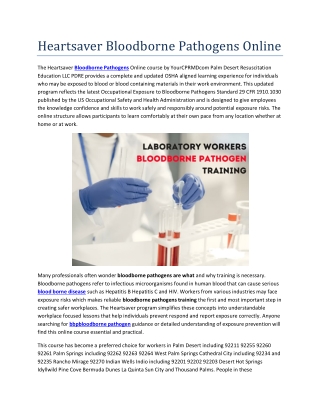 Heartsaver Bloodborne Pathogens Online