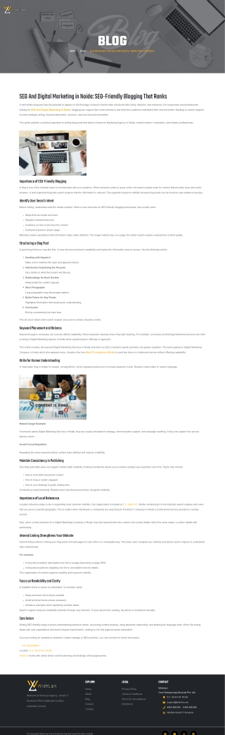 SEO And Digital Marketing in Noida: SEO-Friendly Blogging That Ranks