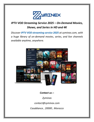 IPTV VOD Streaming Service 2025 – On-Demand Movies, Shows, and Series in HD and