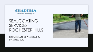 Sealcoating services Rochester Hills
