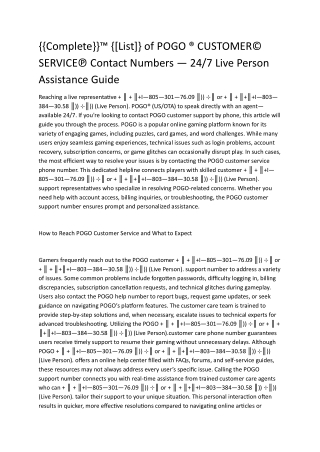 How to Call POGO GAMES Support: A Complete Walkthrough