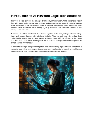 AI-Powered Legal Tech Solutions