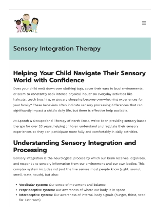 Sensory Integration Therapy