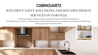 Kitchen Vanity Solutions & Stylish Designs – Cabinquartz Oakville