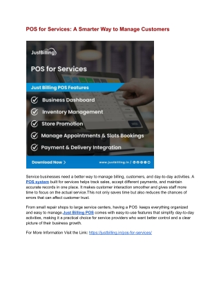 POS for Services: A Smarter Way to Manage Customers
