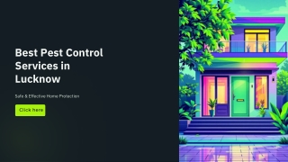 Best Pest Control Services in Lucknow – Safe & Effective Home Protection