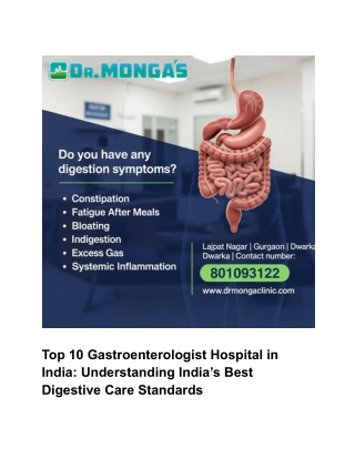 Top 10 Gastroenterologist Hospital in India
