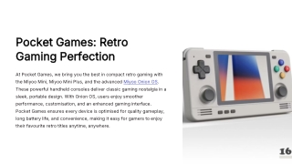 Miyoo Onion OS - Pocket games