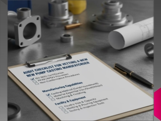 Vetting a New Pump Casting Supplier? Follow This Audit Checklist