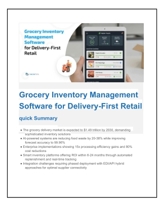 Grocery Inventory Management Software for Delivery-First Retail