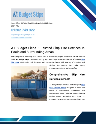 A1 Budget Skips - PDF Sharing