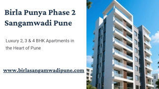 Birla Punya Phase 2: Your Dream Home In Sangamwadi Pune