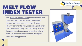 Melt flow index tester