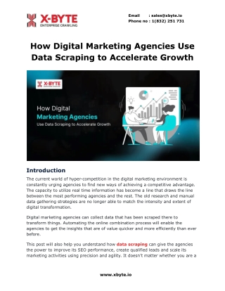 How Digital Marketing Agencies Use Data Scraping to Accelerate Growth