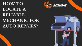 How to Locate a Reliable Mechanic for Auto Repairs?