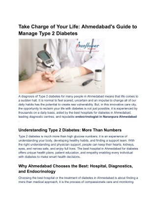 Take Charge of Your Life_ Ahmedabad's Guide to Manage Type 2 Diabetes