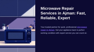 Microwave Repair Services in Ajman Fast Reliable Expert